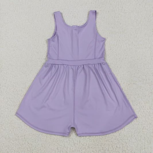purple active wear athletic jumpsuit