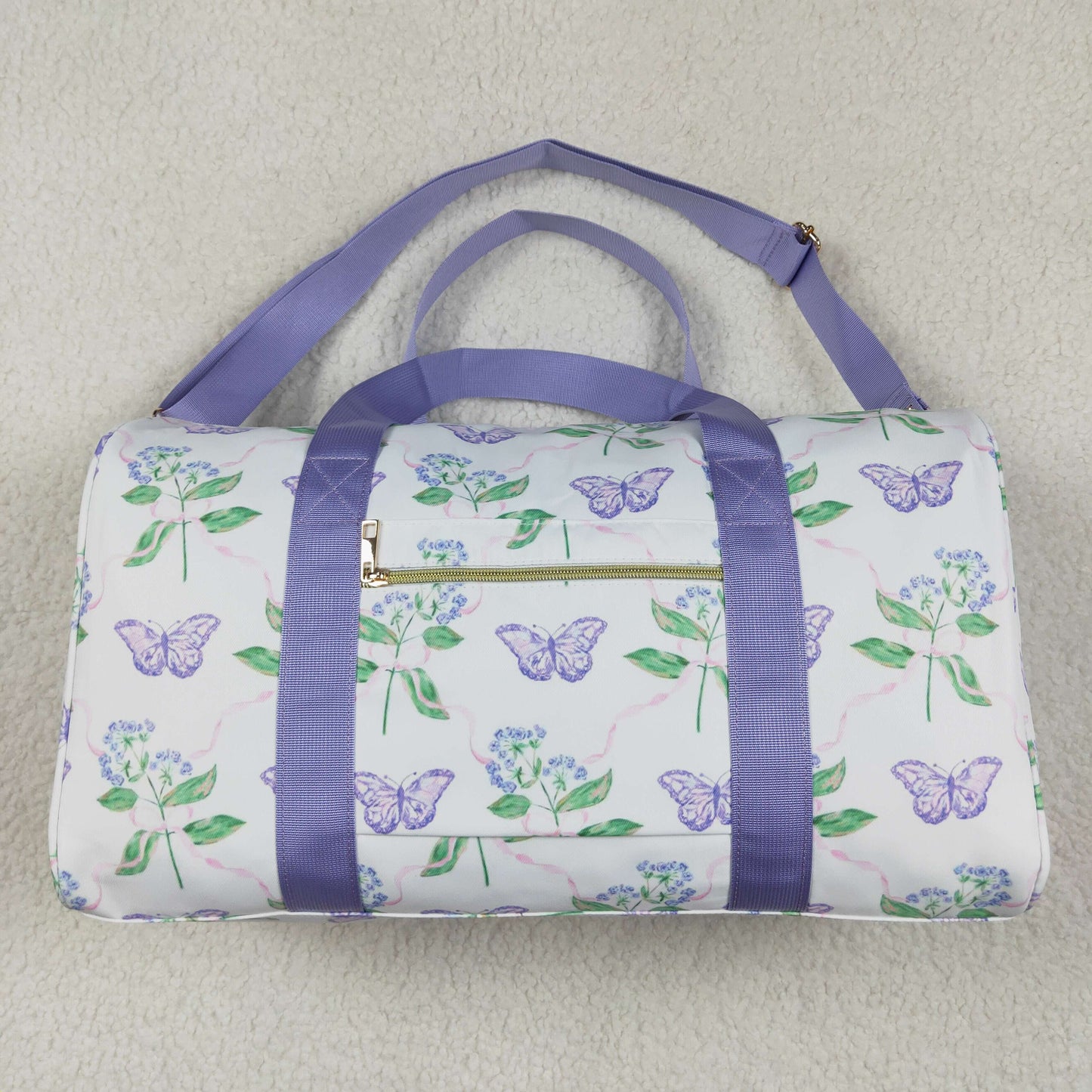 butterfly flower duffel & gym bags