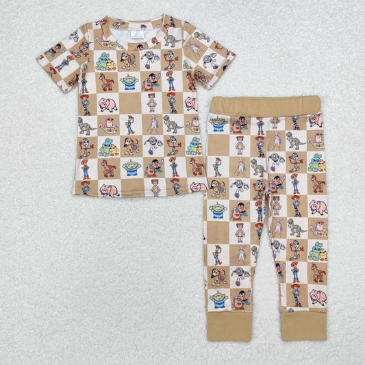 unisex kids cartoon toy pajama set