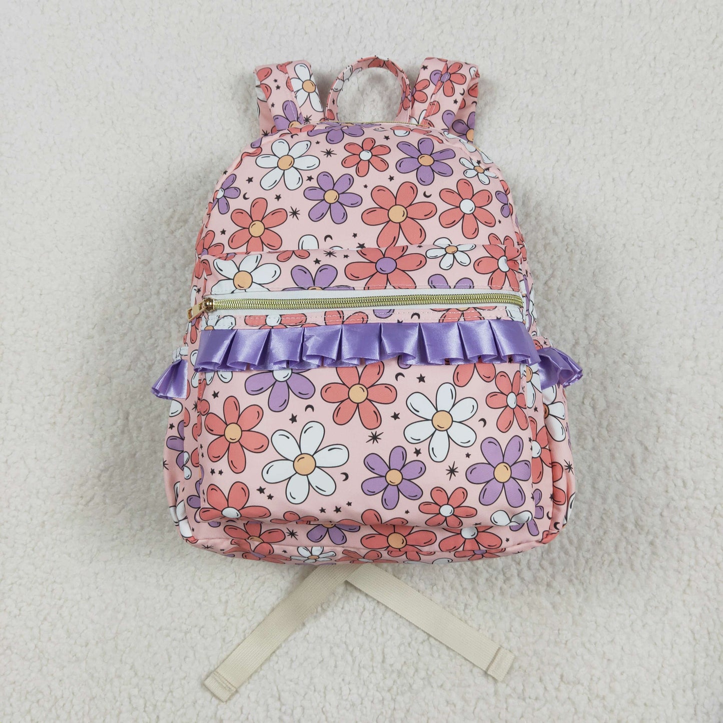 floral ruffle bag kids backpack