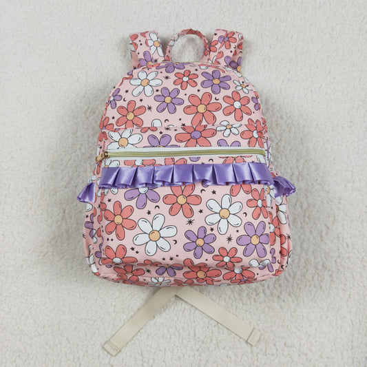 floral ruffle bag kids backpack