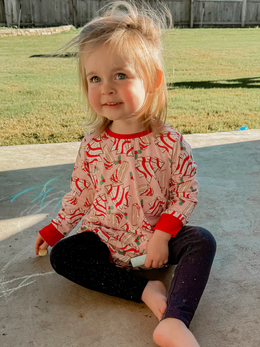 baby girl christmas cake bodysuit