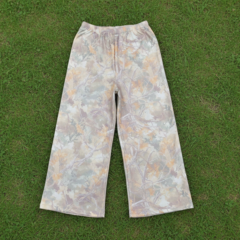 camo straight pants girl trousers
