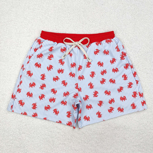 adult clothes man red crab trunks