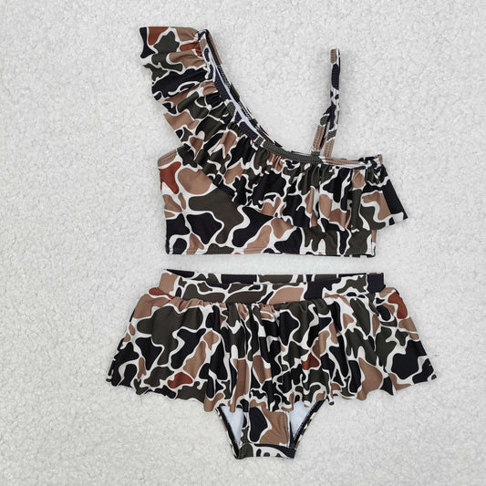 2pcs girl camo swimsuit