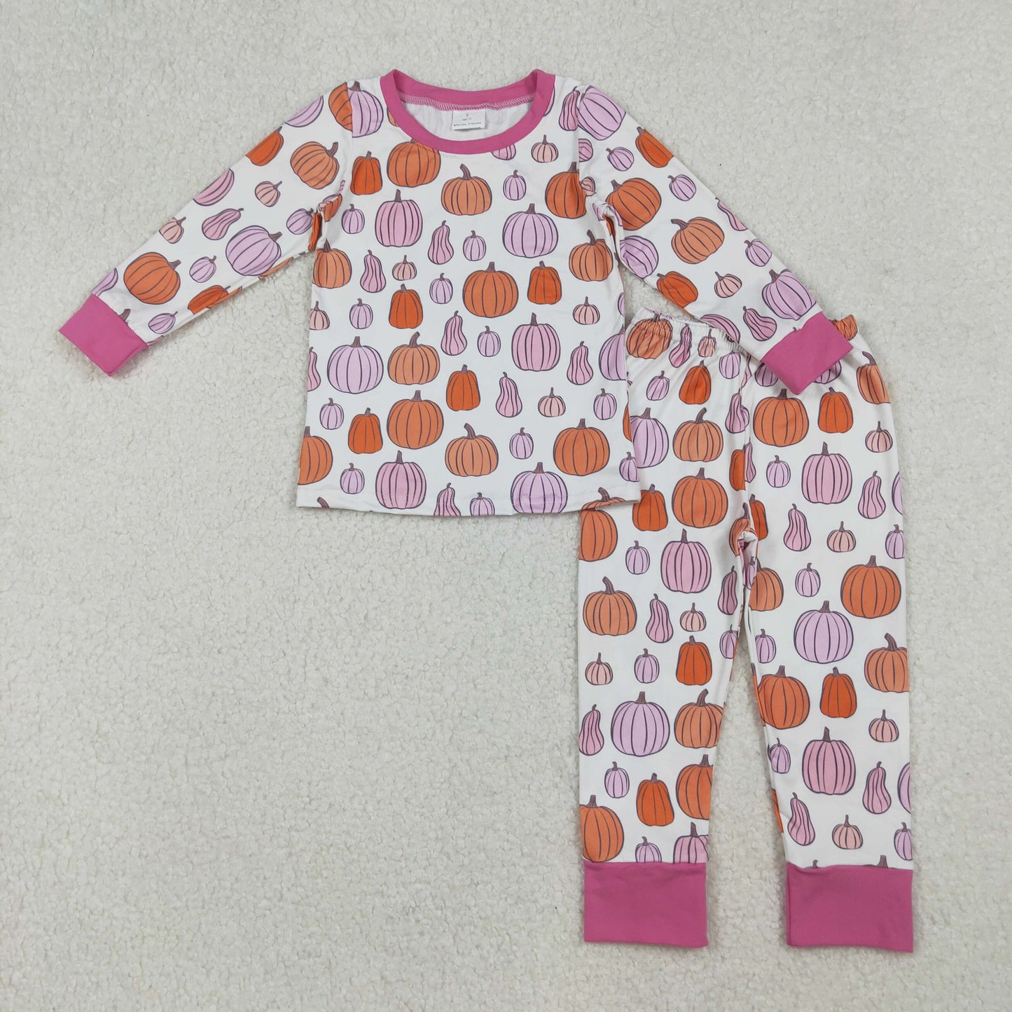 fall pumpkin two pieces baby girl pajama