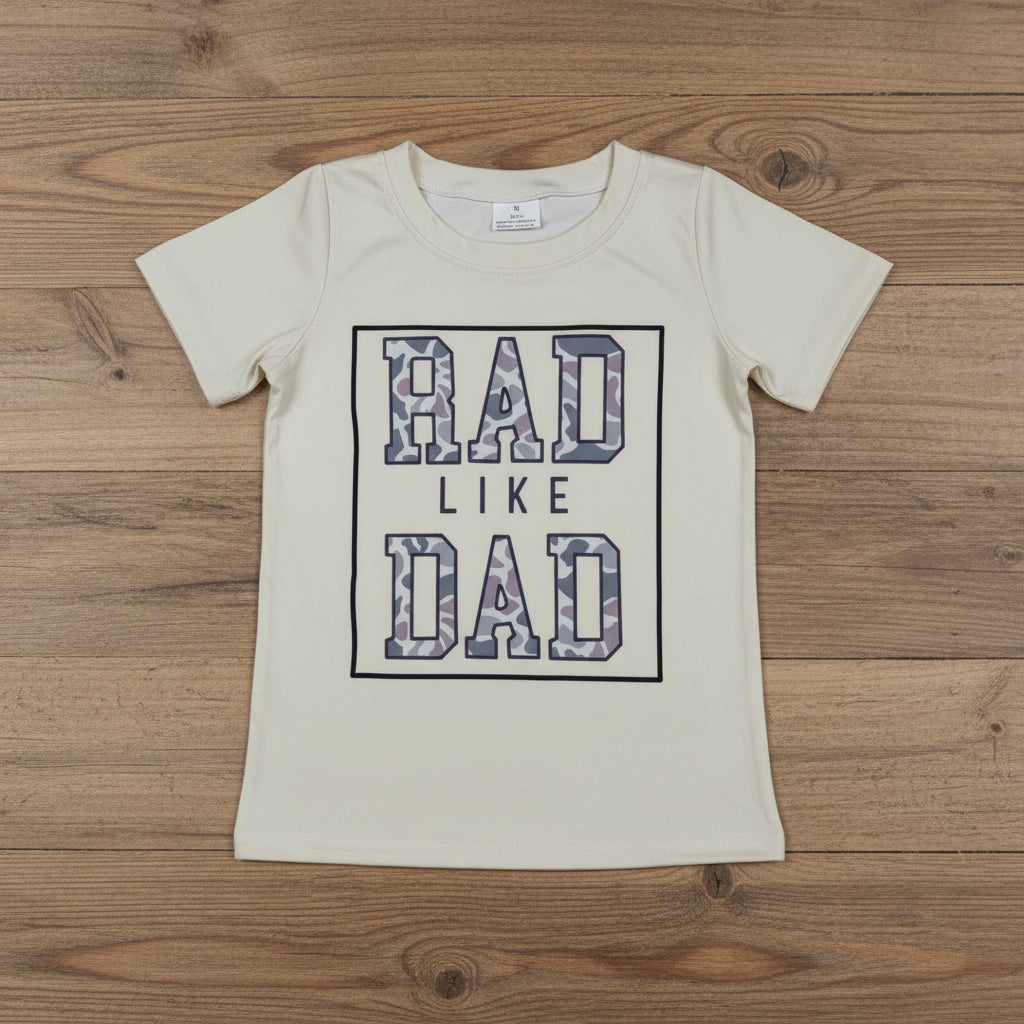 rad like dad tee boy's t-shirt boy summer tops