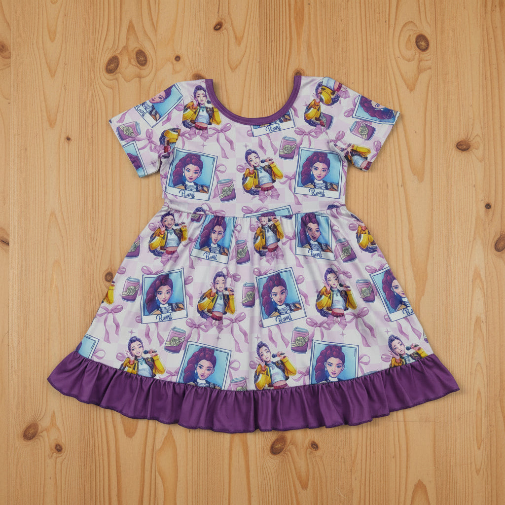 short sleeve kpop dress