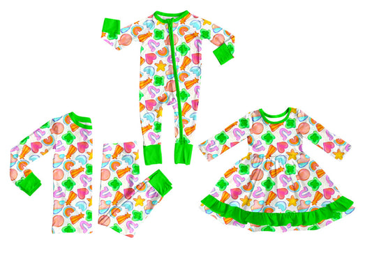 TAT 6-8 weeks MOQ 8 one design st patrick kids pajama