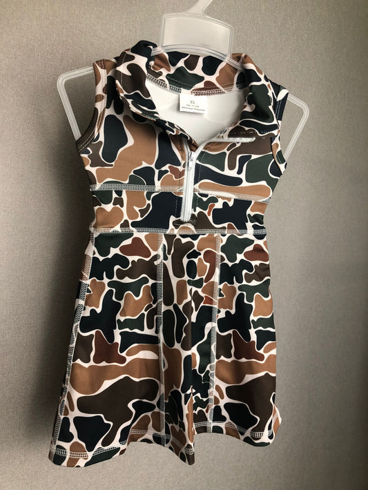 little girl camo yoga one piece activewear