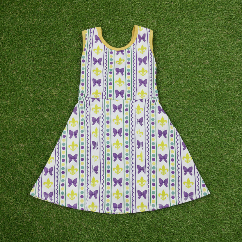 mardi gras purple coquette athletic dress