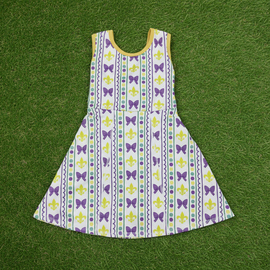 mardi gras purple coquette athletic dress