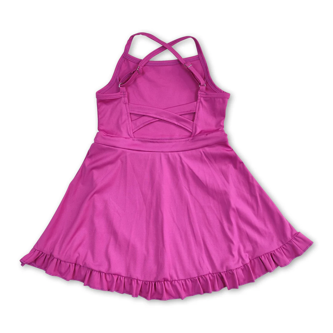 berry strap ruffle baby girls summer active wear athletic dress