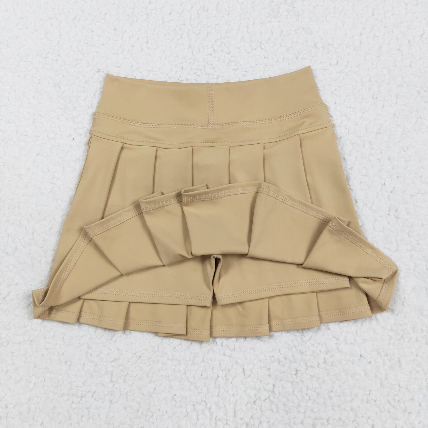 Girl Pleated Cheer Skirts Cheerleader Skirt Tan