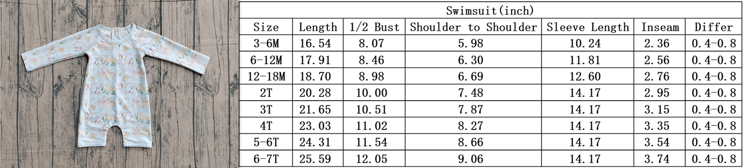 Pre order gone fishing long sleeved boy swimsuit