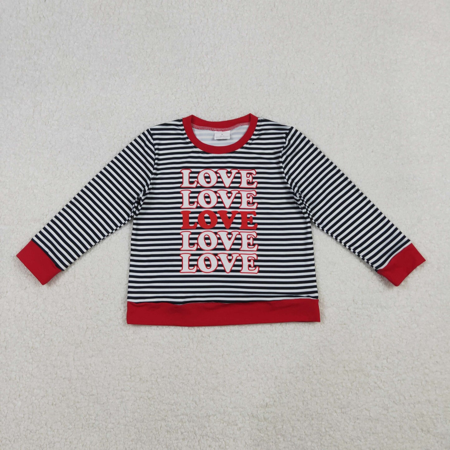 love letters stripes pullover shirt