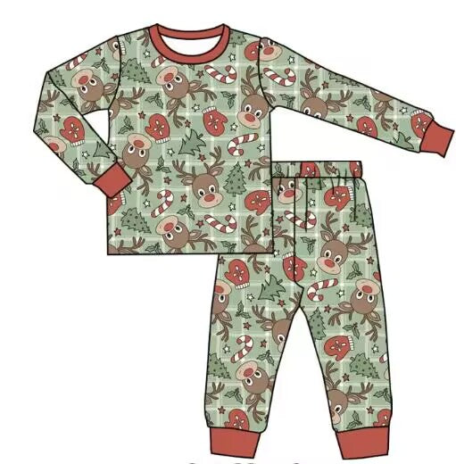 Split-CLOSE  12th Sept reindeer pajama set