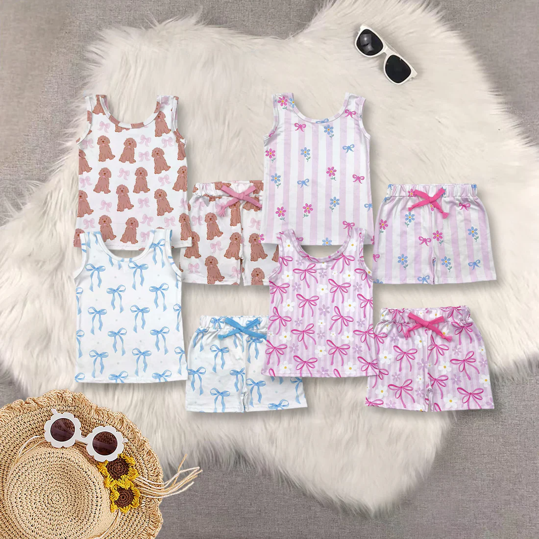 Tank Top Shorts Set Summer Clothes