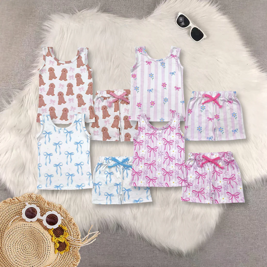 Tank Top Shorts Set Summer Clothes
