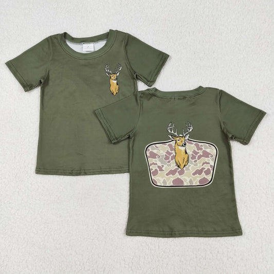 deer print t-shirt summer boys top