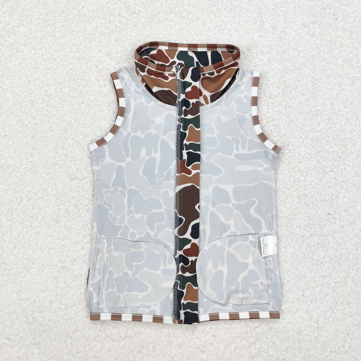 baby boy camo vest with pocket