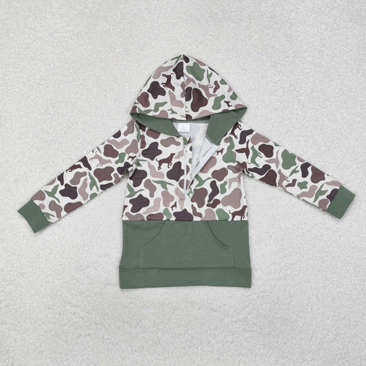 hunter camo zip up hoodies boys top