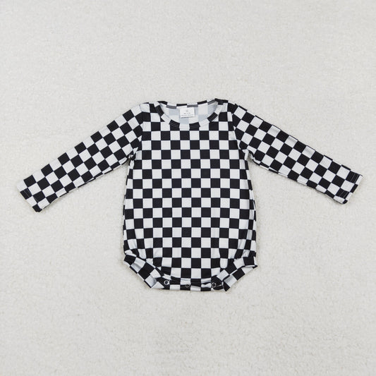 L/S black white checkered bubble