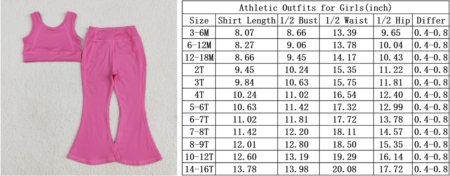 pink two pieces athletic pants set