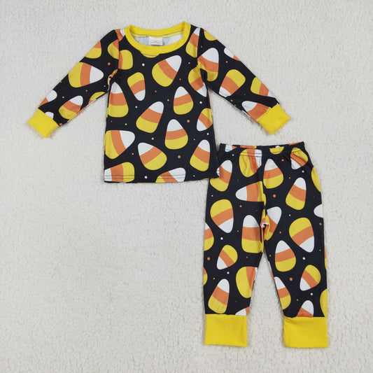 Halloween candy corn print pajama lounge set