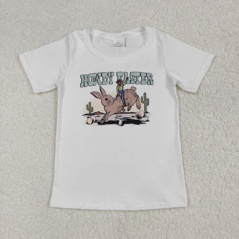 howdy easter white t-shirt