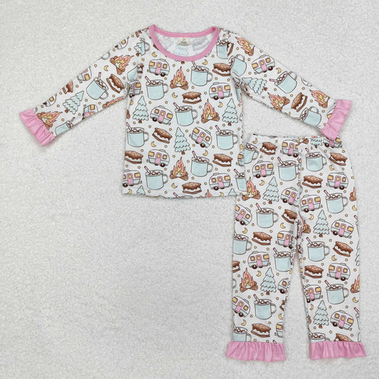 baby girl Christmas camp bamboo pajama set