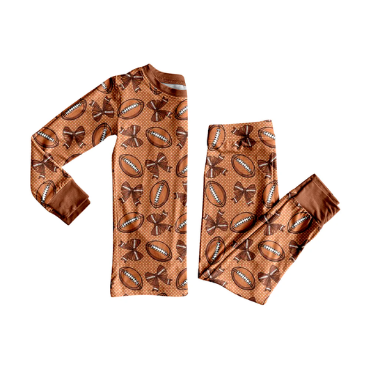 MOQ 8 TAT 6-8 weeks football and coquette boy pajama set