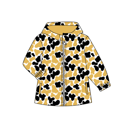 NO MOQ CLOSE 2025 2nd Sept  long sleeve gold camo zipper hoodie