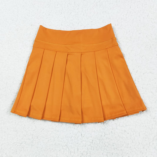 Girl Pleated Cheer Skirts Cheerleader Skirt Orange