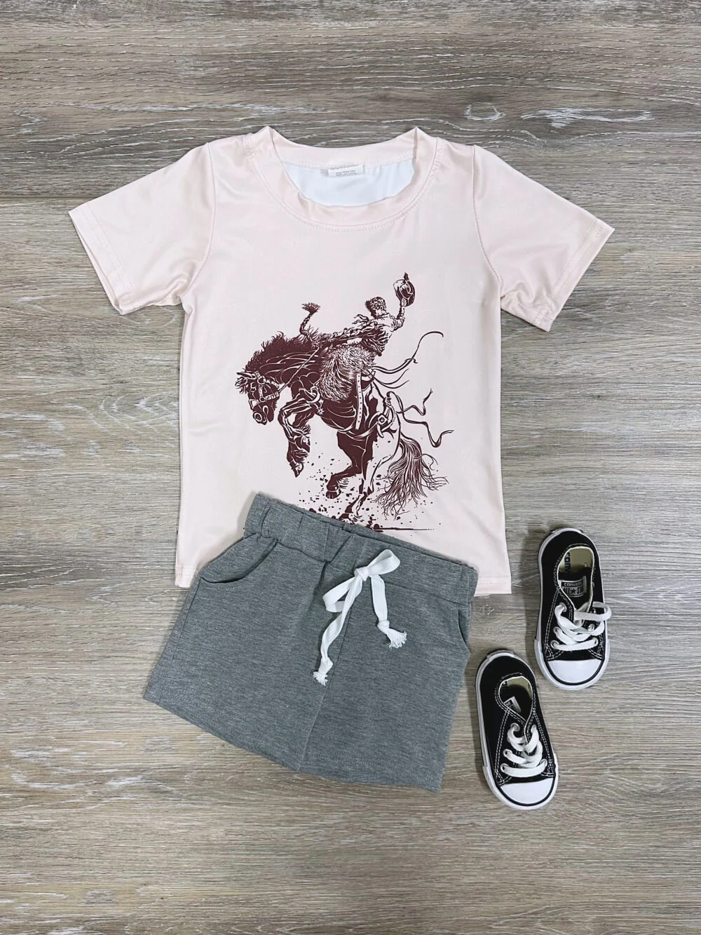 Bucking Bronco Boys Western T-Shirt & Shorts Outfit