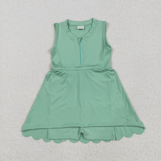 solid green athletic skort dress