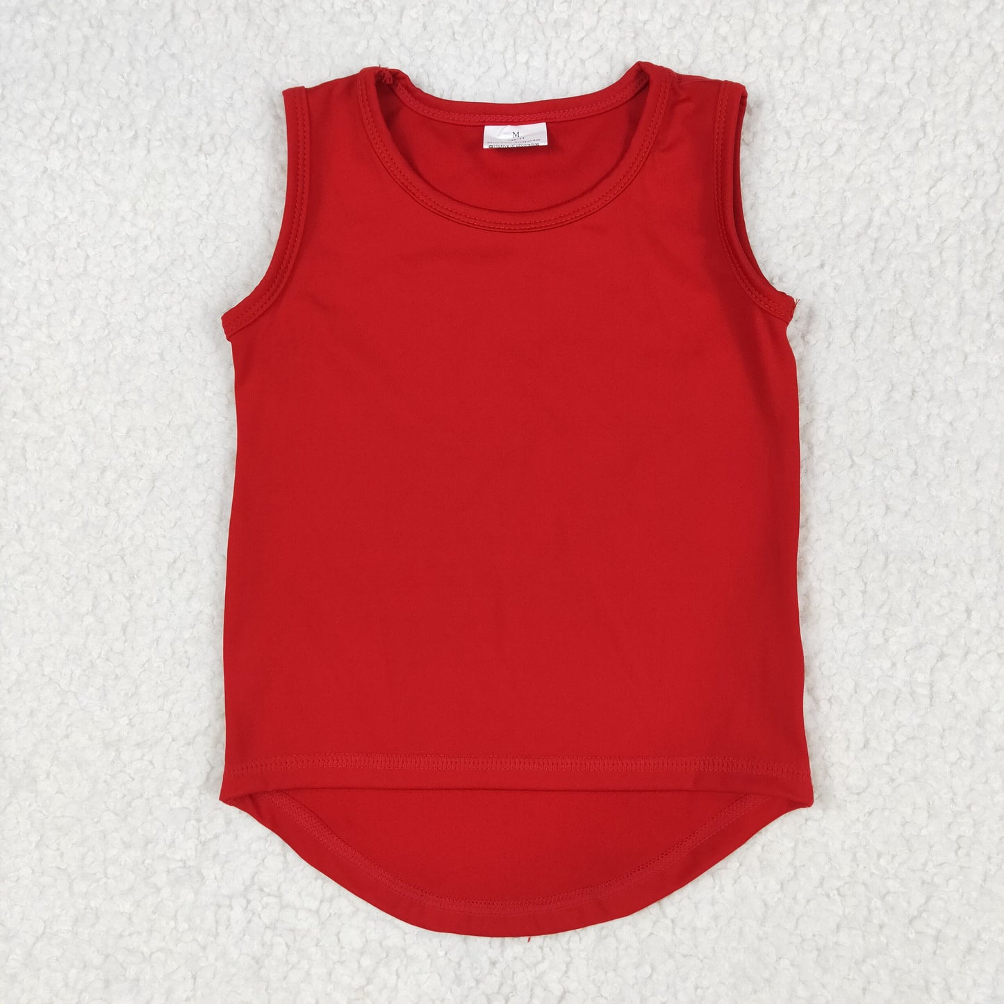 solid red athletic tank top