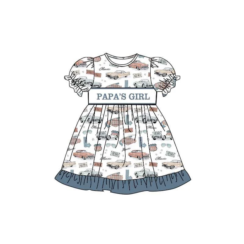 Split-CLOSE 5th Nov papa's girl car print dress