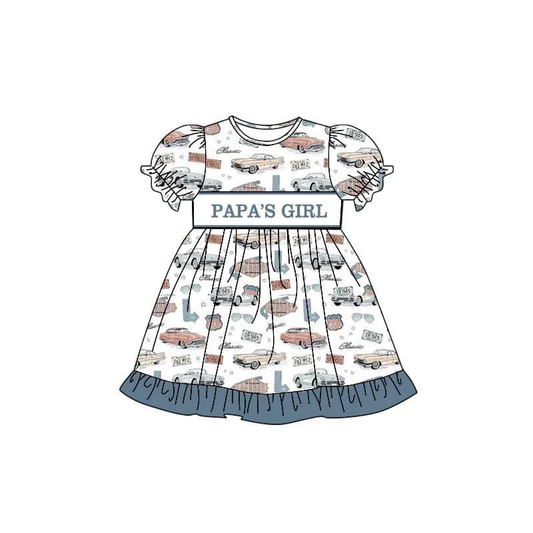 Split-CLOSE 5th Nov papa's girl car print dress