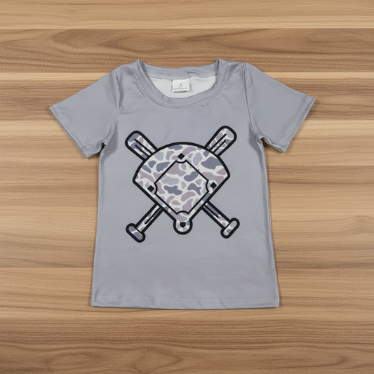 camo baseball tee t-shirt boy summer tops