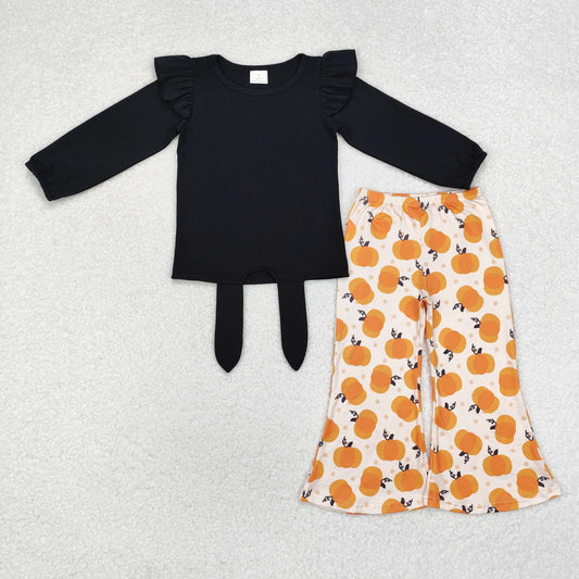 solid black top pumpkin belle outfit