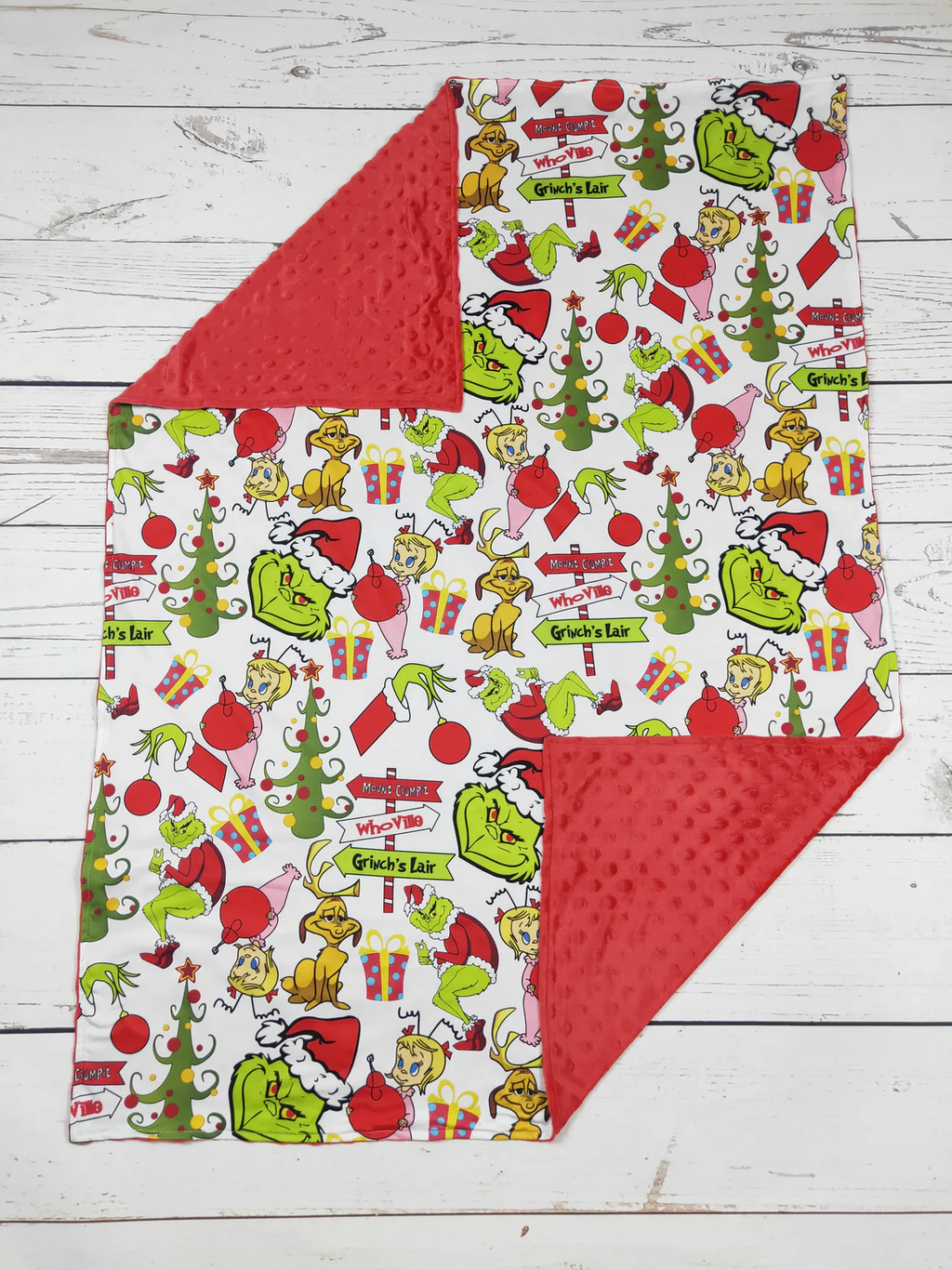 christmas grinchey blanket