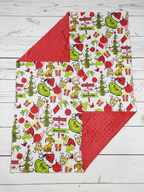 christmas grinchey blanket