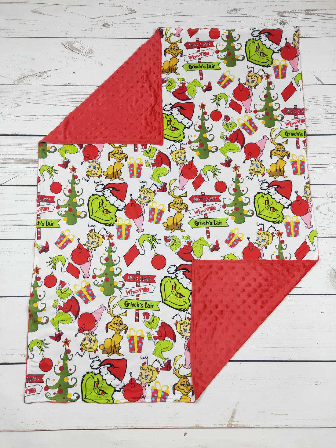 christmas grinchey blanket