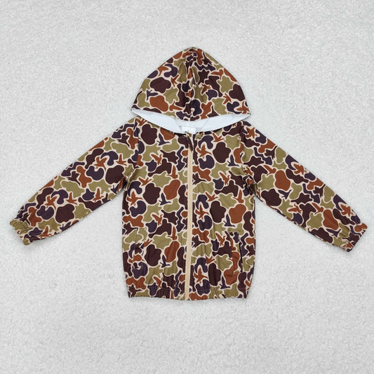 camo clothes kids zip jacket