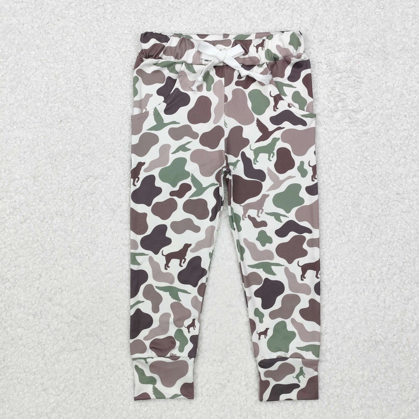 camo duck dog  little boys jogger pants