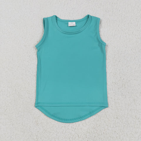 solid teal athletic tank top