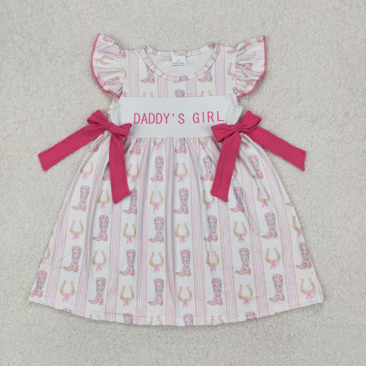 daddy's girl floral boots dress