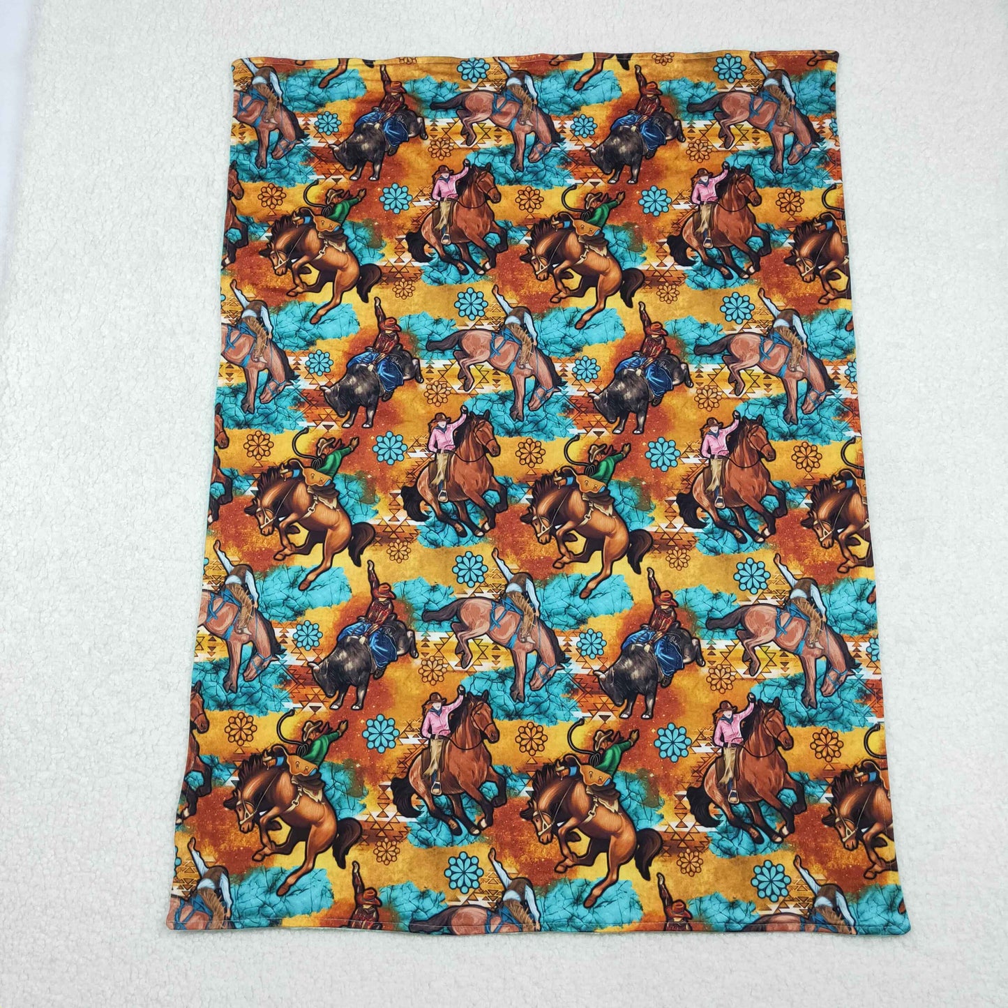 western rodeo baby blanket