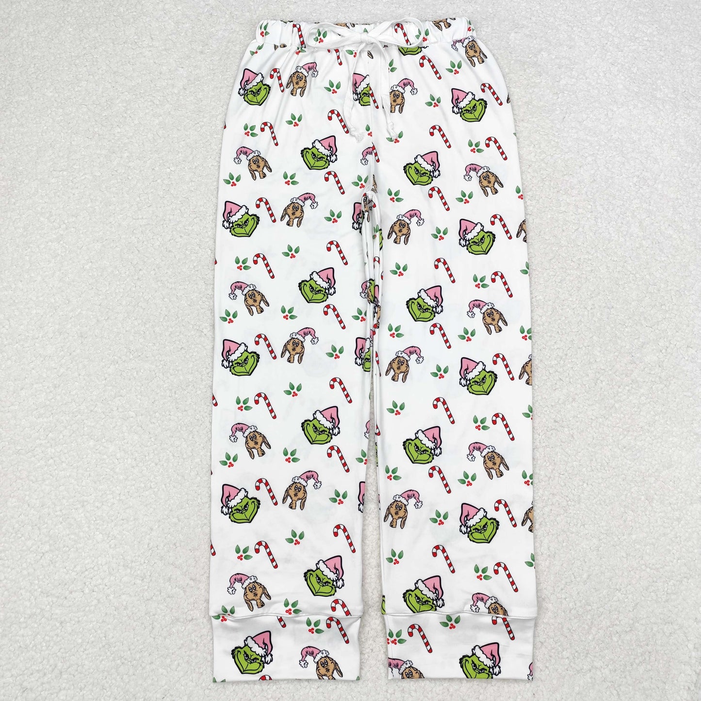 Christmas grinchey print adult woman pants